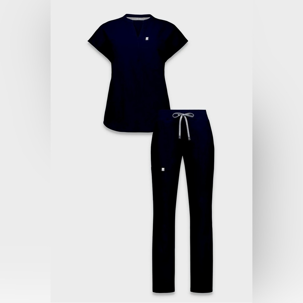 Fabletics Scrubs, Evolve Scrub Top XXS + Ion Scrub Pant XXS, black
